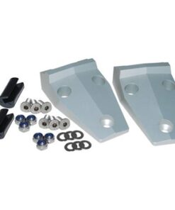 Silver Aluminium Bonnet Hinge Kit for Defender 83-16