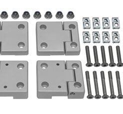 Full Aluminium Front Door Hinge Kit - Complete with Stainless Steel Pins