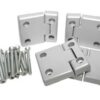 Full Aluminium Second Row Doors Hinge Kit - Complete with Stainless Hinge Pins - For Defender / Series