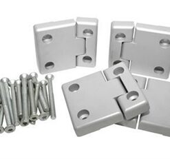 Full Aluminium Second Row Doors Hinge Kit - Complete with Stainless Hinge Pins - For Defender / Series