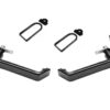 Pair Gloss Black Front Door Handles & Gaskets/Bolts Kit (Def 02-16)