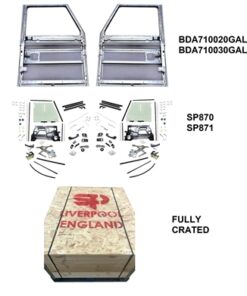 Pair Galvanised Push Button Doors & Customisable Parts Separate Fully Crated
