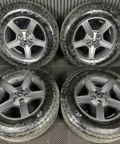 18'' GENUINE LAND ROVER DEFENDER 5 SPOKE 5094 GREY ALLOY WHEELS TYRES ALLOYS