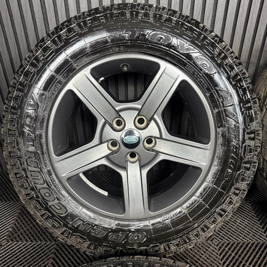 18'' GENUINE LAND ROVER DEFENDER 5 SPOKE 5094 GREY ALLOY WHEELS TYRES ALLOYS 4 57 ab04ec0b 2c80 4e6b 836e 89dca2ebd466