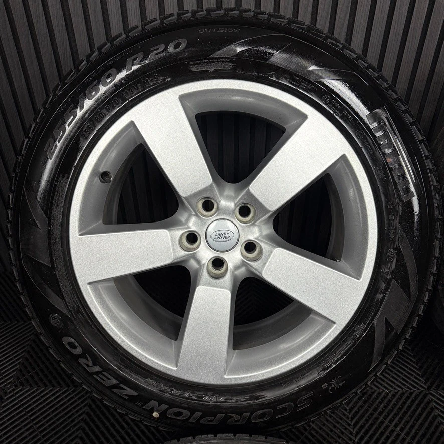 20'' GENUINE LAND ROVER DEFENDER 5 SPOKE SILVER 5098 ALLOY WHEELS TYRES ALLOYS 4 57 f6af790b f86e 4f71 80d4 c87b2e7a99c8