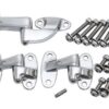 Stainless Steel Safari Door Hinge Kit for Defender with Stainless Steel Bolts, Nuts Etc - Hinge BHB710070 & BHB710100