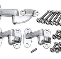 Stainless Steel Safari Door Hinge Kit for Defender with Stainless Steel Bolts, Nuts Etc - Hinge BHB710070 & BHB710100