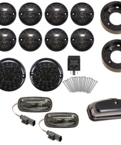 Standard Size 73mm Smoked LED Lamp Kit with Reverse & Fog + Number Plate Light