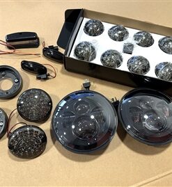 18 Part LHD Complete Vehicle Smoked LED Light Kit for Defender 83-16
