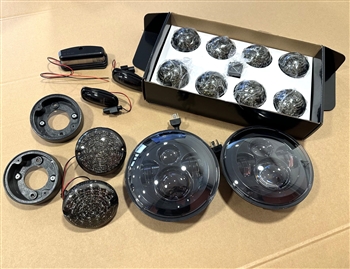 18 Part RHD Complete Vehicle Smoked LED Light Kit for Defender 83-16 3 JWP4021 2T