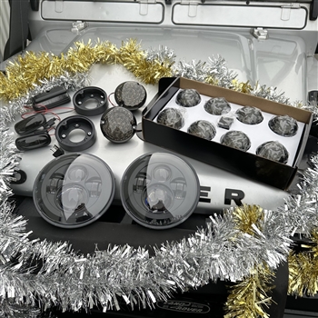 18 Part RHD Complete Vehicle Smoked LED Light Kit for Defender 83-16 4 JWP4021 3T