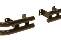 Pair Rear Bumperettes Black Tubular Def & Series