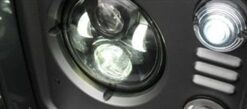 Def Black RHD LED Headlights 7" Pair (E Marked)