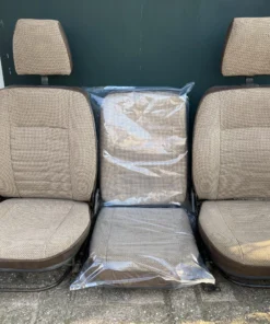 Complete, original Brushwood seats cloth interior for Land Rover 88 90 109 110 County models