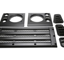 Satin Black Bar Style Grill and Side Vent Kit
