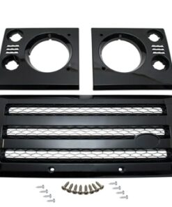 Gloss Black Front Grill & Light Surround Set
