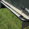 Tubular Black Side Steps With Chequer Plate Top For Defender 110