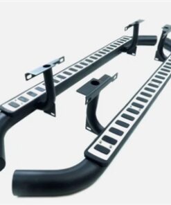 Fire & Ice Side Steps Silver Top for Defender 110