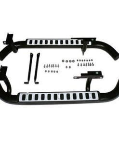 Fire & Ice Side Steps Silver Top for Defender 90