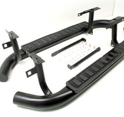 Fire & Ice Side Steps Black Top for Defender 90