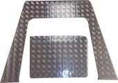 Tdci 07-18 Def 2 Piece Bonnet Chequer 2mm Silver
