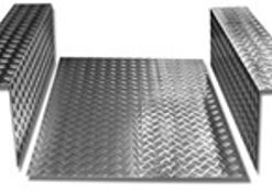 Load Area in Chequer Plate - For Defender 110 Double Cab - 2mm Black Finish