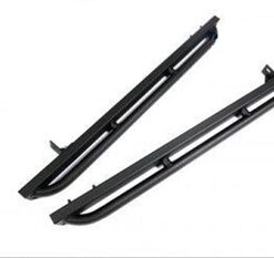 Pair Black Rock Slider with Tubes for Defender 110