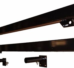 Pair Black Rock Sliders for Defender 90