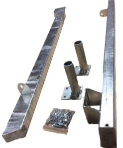 Pair Galvanised Rock Sliders for Defender 90