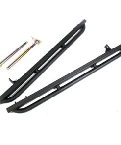 Pair Black Rock Sliders with Tubes for Defender 90