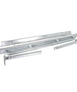 Pair Galvanised Rock Sliders with Tubes for Defender 90