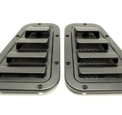 Pair Satin Upgraded Black Wing Top Vents