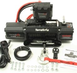 Terrafirma 12000lbs Winch with Synthetic Rope Wireless & Cable Remote Control