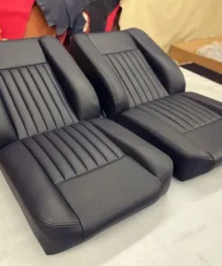 Fluted leather deluxe front seats fit Land Rover Series 2 and 3