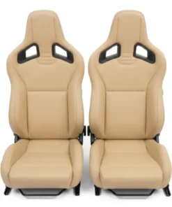 Standard Tan Leather Heated Recaro Pair of Front Seats Fit Land Rover Defender 90 110 130
