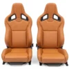 Standard Tan Leather Heated Recaro Pair of Front Seats Fit Land Rover Defender 90 110 130